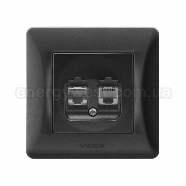 Розетка CAT6 + CAT3 подвійна VF-BNSK2PC6TF3 Binera Videx - Фото 3