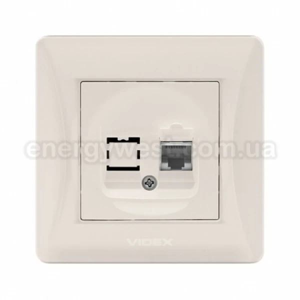 Розетка CAT6 одинарна комп'ютерна VF-BNSK1PC6 Binera Videx - Фото 13