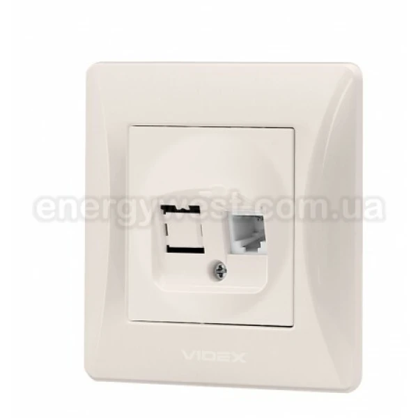 Розетка CAT6 одинарна комп'ютерна VF-BNSK1PC6 Binera Videx - Фото 2