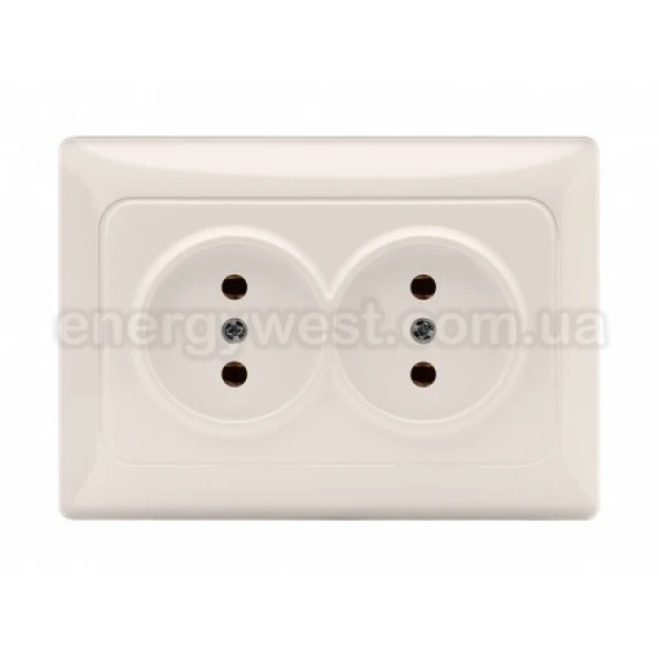 Розетка подвійна VF-BNSK2 Binera Videx - Фото 3