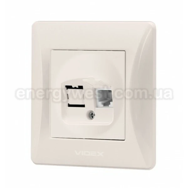 Розетка CAT3 одинарна телефонна VF-BNSK1TF3 Binera Videx - Фото 9