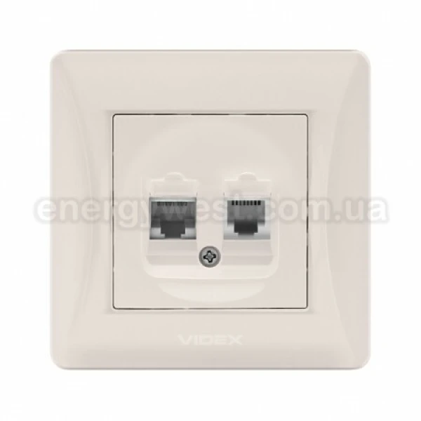 Розетка CAT6 + CAT3 подвійна VF-BNSK2PC6TF3 Binera Videx - Фото 8