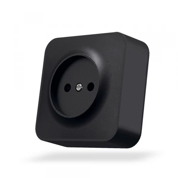 Розетка зовнішня одинарна чорний графіт BINERA IP20 27074 Videx - Фото 1