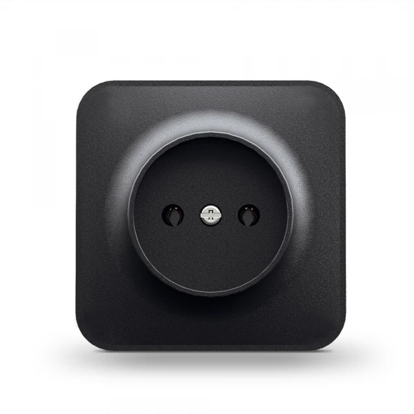 Розетка зовнішня одинарна чорний графіт BINERA IP20 27074 Videx - Фото 2