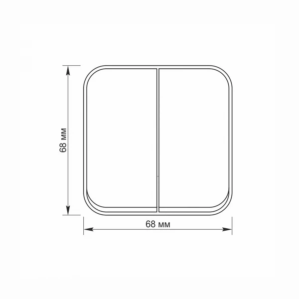 Вимикач зовнішній двоклавішний білий BINERA IP20 25178 Videx - Фото 4