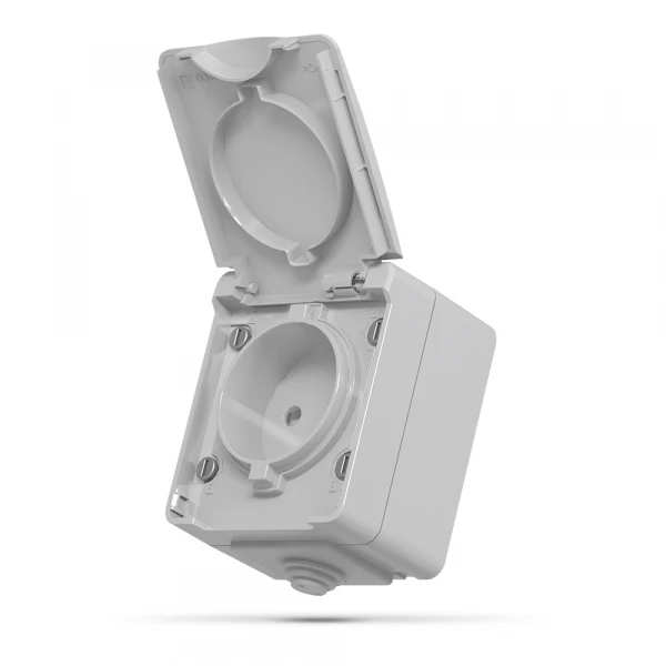 Розетка зовнішня одинарна сіра BINERA IP65 25727 Videx - Фото 1
