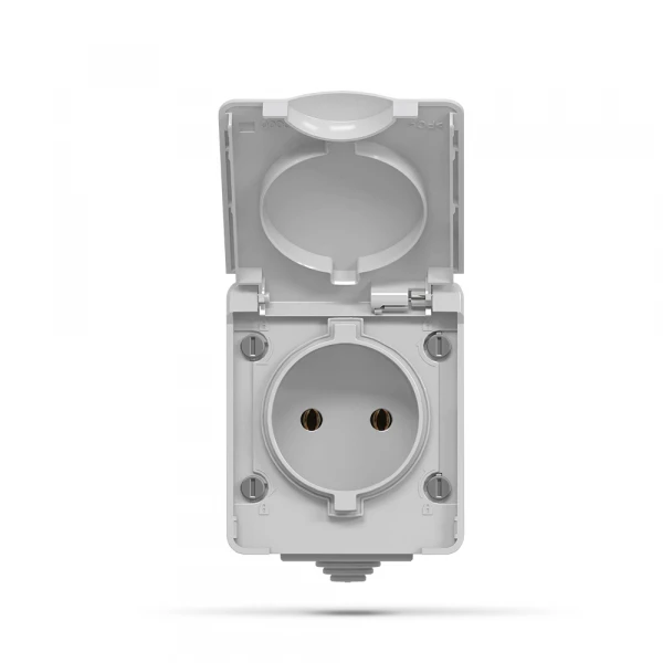 Розетка зовнішня одинарна сіра BINERA IP65 25727 Videx - Фото 2