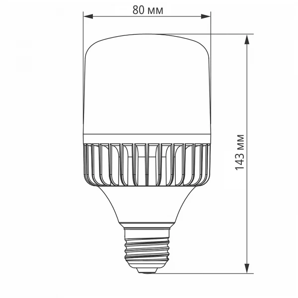 LED лампа A80 30W E27 5000K 25002 Videx - Фото 3