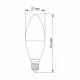 LED лампа C37e 7W E14 3000K 24954 Videx