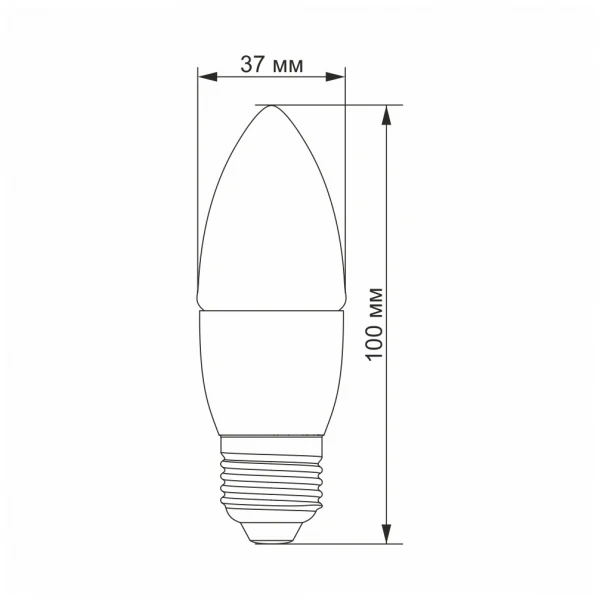 LED лампа C37e 7W E27 3000K 24956 Videx - Фото 3