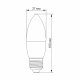 LED лампа C37e 7W E27 3000K 24956 Videx