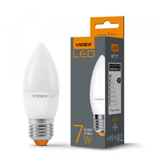 Videx 24957. LED лампа C37e 7W E27 4100K