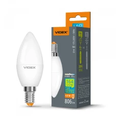 Videx 28407. LED лампа C37h 4.9W E14 4100K