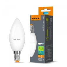 Videx 28599. LED лампа C37h 6W E14 4100K