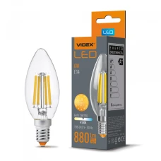 Videx 25794. LED лампа Filament C37F 6W E14 4100K