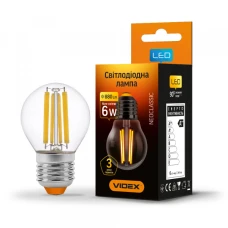 Videx 25799. LED лампа Filament G45F 6W E27 4100K