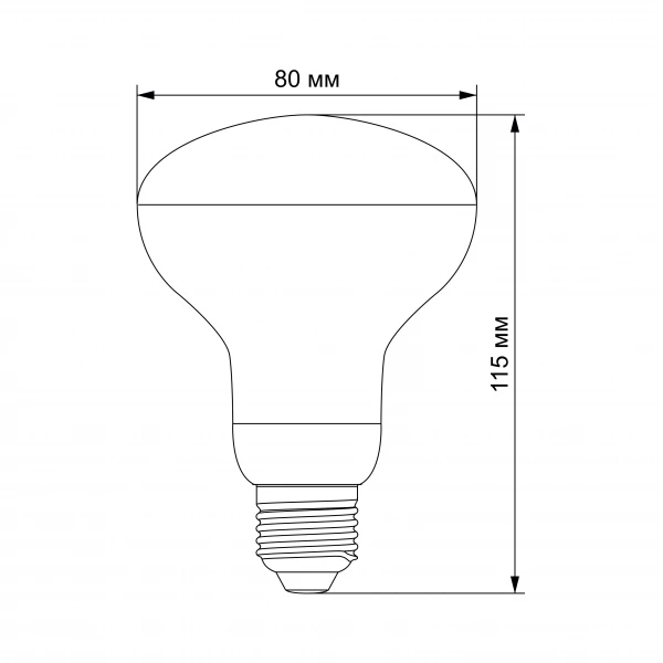 LED лампа Filament R80FF 09W E27 1200K 26413 Videx - Фото 3