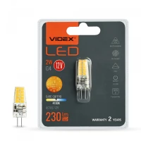Videx 24633. LED лампа G4C 12V 2W G4 4100K
