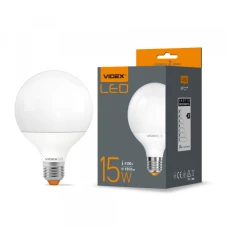 Світлодіодна лампа G95e 15W E27 4100K 220V Videx