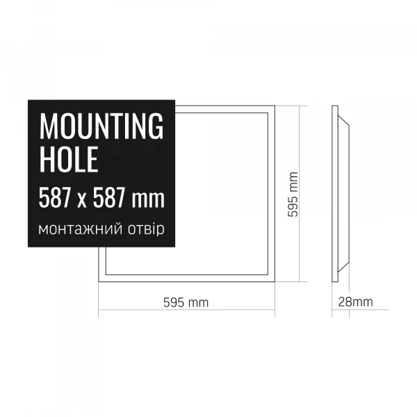 LED панель 48W 4100K матова 25463 Videx - Фото 6