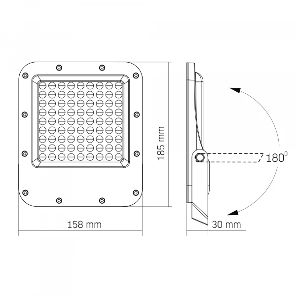 LED прожектор PREMIUM F2 50W 5000K 25958 Videx - Фото 8