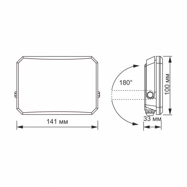 LED прожектор F3 30W 5000K 220V Black (VLE-F3-0305B) 27714 Videx - Фото 6