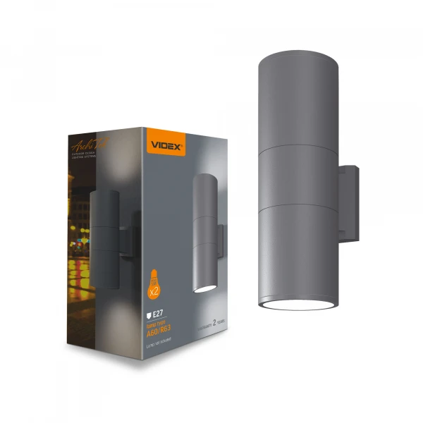 LED Світильник архітектурний AR082G IP54 E27x2 27005 Videx - Фото 1
