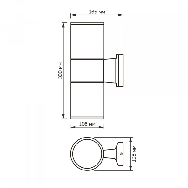 LED Світильник архітектурний AR082G IP54 E27x2 27005 Videx - Фото 4