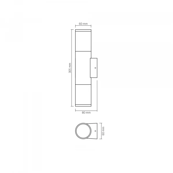 LED Світильник архітектурний AR092B IP54 2xGU10 28154 Videx - Фото 6