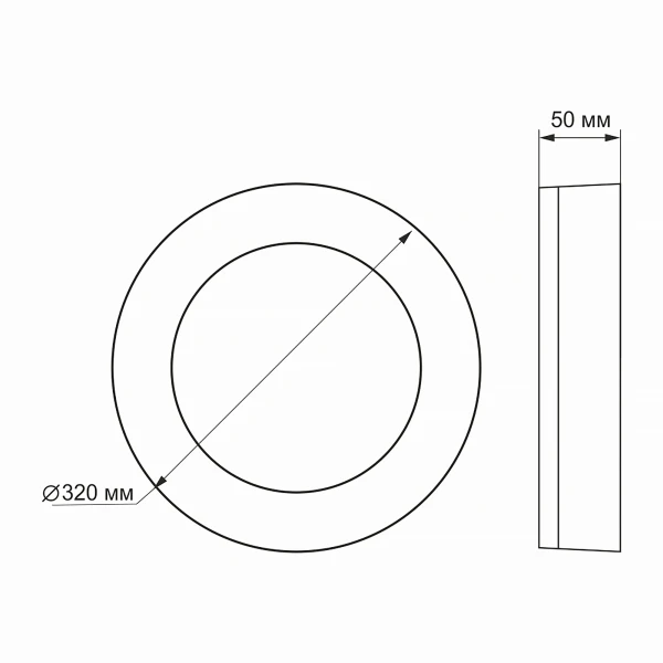 LED світильник ART IP65 круглий 30W 5000K 25803 Videx - Фото 5