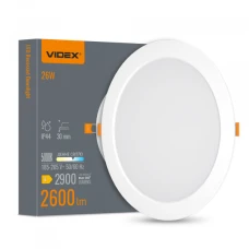 Videx Back 26 Вт 5000K VL-DLBR-265. Врізний світлодіодний світильник