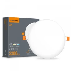 Videx 25144. LED світильник безрамковий круглий 33W 4100K