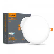 Videx 28806. LED світильник безрамковий круглий VLE-DLFR-244 24W 4000K 220V