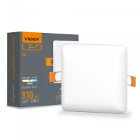 Videx 28810. LED світильник безрамковий квадратний VLE-DLFS-094 9W 4000K 220V