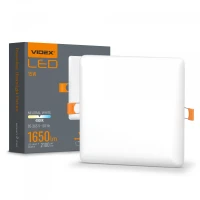 Videx 28808. LED світильник безрамковий квадратний VLE-DLFS-154 15W 4000K 220V