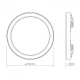 LED світильник круглий DL6R 24W 3000K-4000K-6500K White 28759 Videx