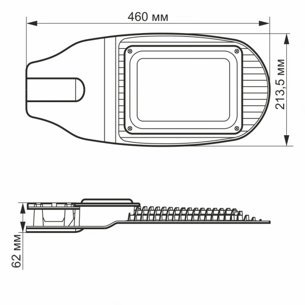 LED вуличний ліхтар 50W 5000K сірий 24975 Videx - Фото 3