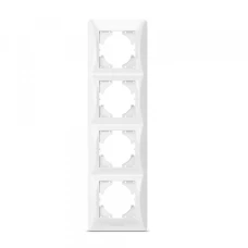 Videx 26119. Рамка біла 4 місця вертикальна BINERA