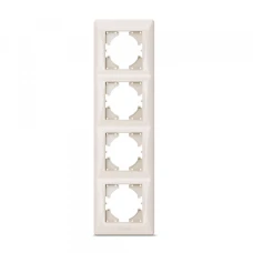 Videx 26121. Рамка кремова 4 місця вертикальна BINERA