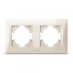 Рамка кремова на 2 місця горизонтальна BINERA 24687 Videx
