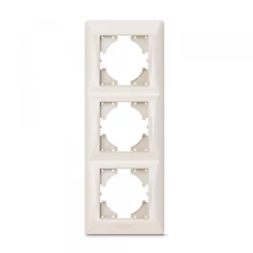 Videx 24688. Рамка кремова на 3 місця вертикальна BINERA