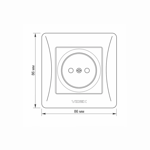 Розетка одинарна біла BINERA 24421 Videx - Фото 5