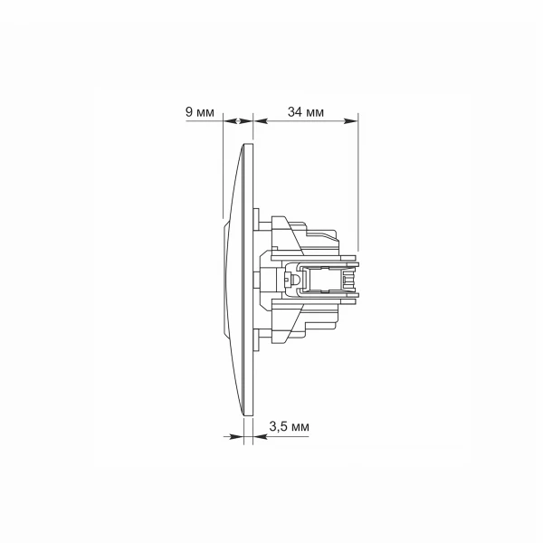 Розетка одинарна біла BINERA 24421 Videx - Фото 6