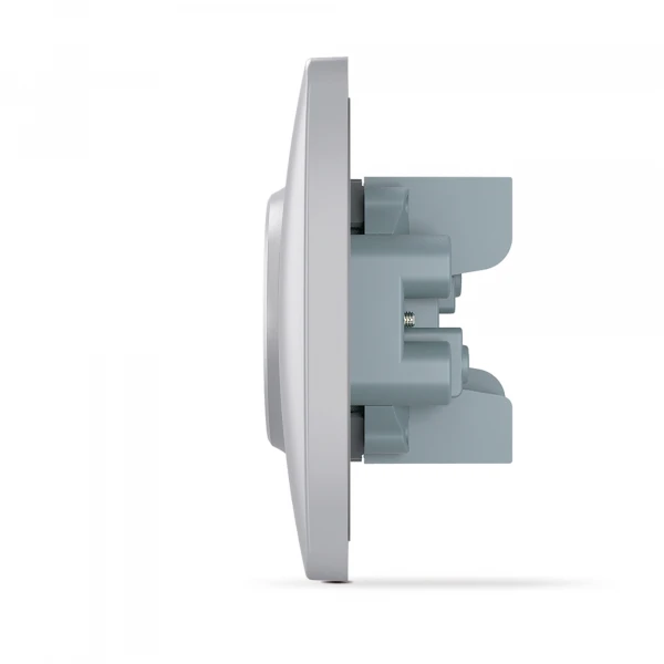 Розетка подвійна срібний шовк BINERA 24901 Videx - Фото 4