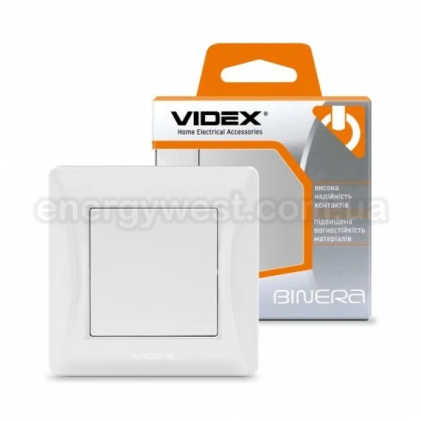 Вимикач одноклавішний VF-BNSW1 Binera Videx - Фото 6