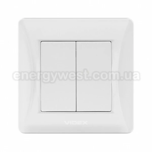 Вимикач двоклавішний VF-BNSW2 Binera Videx - Фото 4