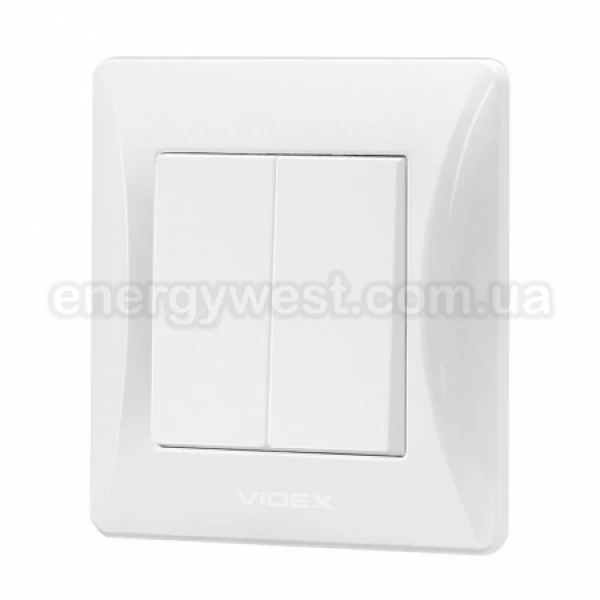 Вимикач двоклавішний VF-BNSW2 Binera Videx - Фото 5