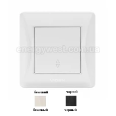 Вимикач прохідний одноклавішний VF-BNSW1P-W Binera Videx