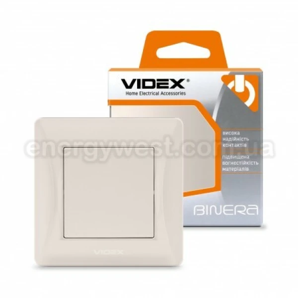 Вимикач одноклавішний VF-BNSW1 Binera Videx - Фото 9