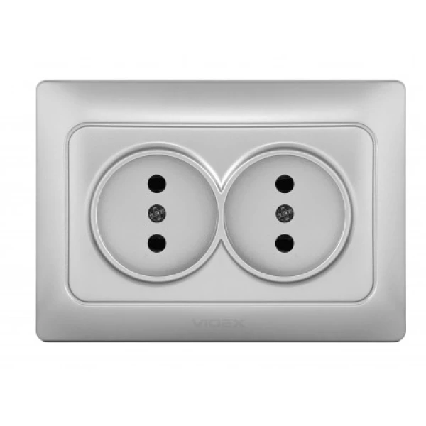 Розетка подвійна VF-BNSK2 Binera Videx - Фото 4